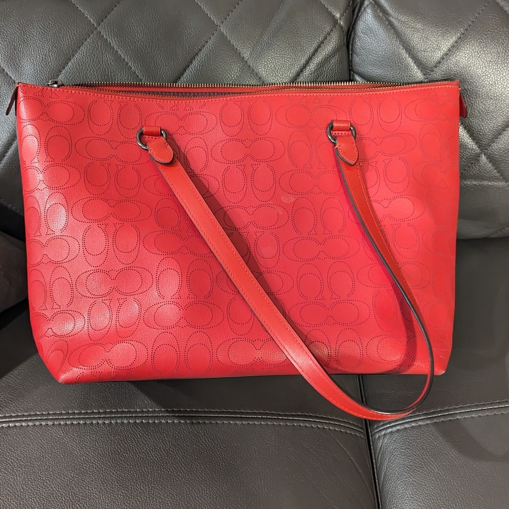 COACH HANDBAG MIAMI RED NWT